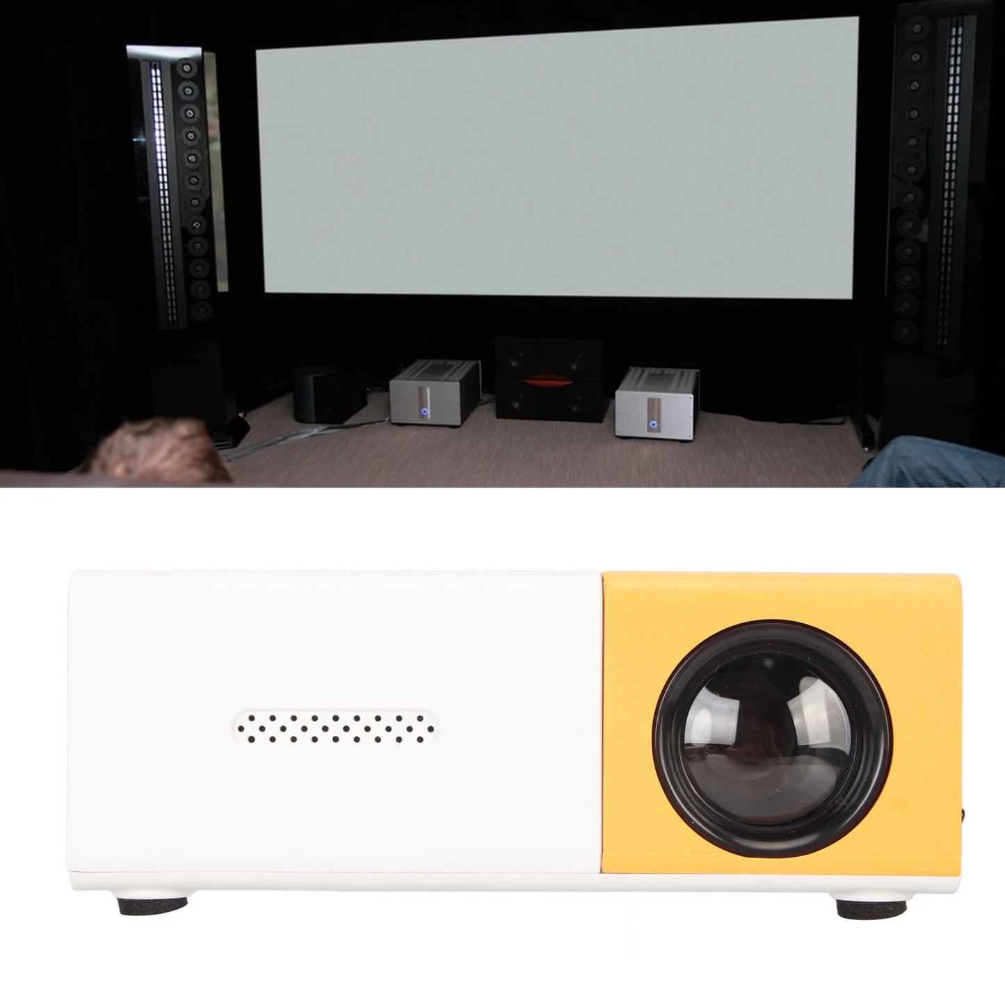 Mini Projector LCD 1080P Support AV VGA HD USB Remote Control Portable Projector for Family Movie Projector Portable Projector - TopTrendingCart.com