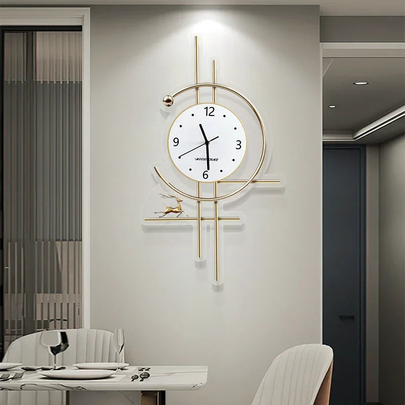 Metal Wall Art Bathroom Wall Clocks Living Room Xenomorph Design Creative Fashion Wall Watch Peacock Horloge Room Decorations - TopTrendingCart.com