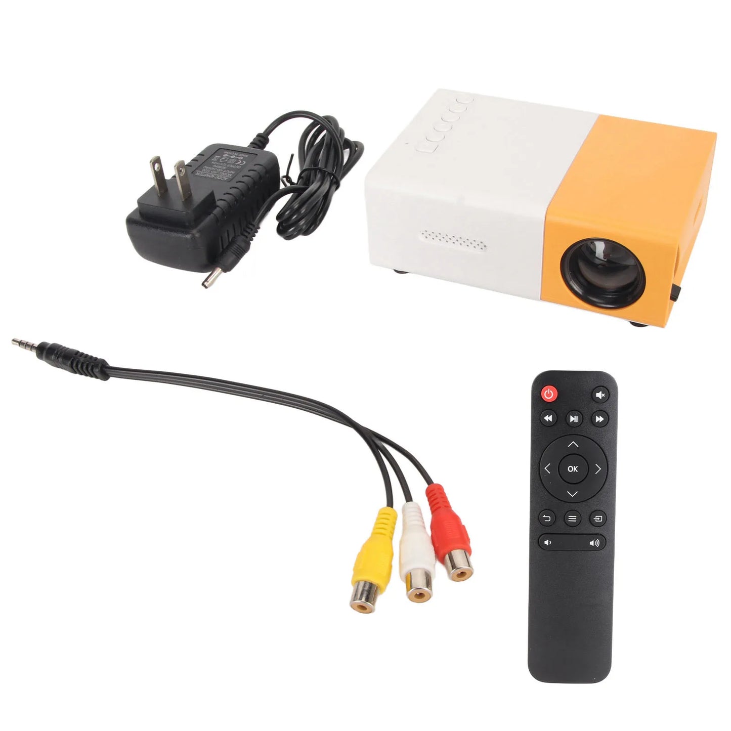 Mini Projector LCD 1080P Support AV VGA HD USB Remote Control Portable Projector for Family Movie Projector Portable Projector - TopTrendingCart.com
