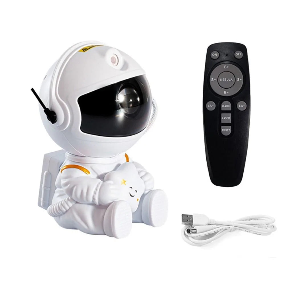 Remote Control Astronaut Galaxy Projector Starry Projection Galaxy Theme Star Projector Ceiling Mount LED Light Source - TopTrendingCart.com