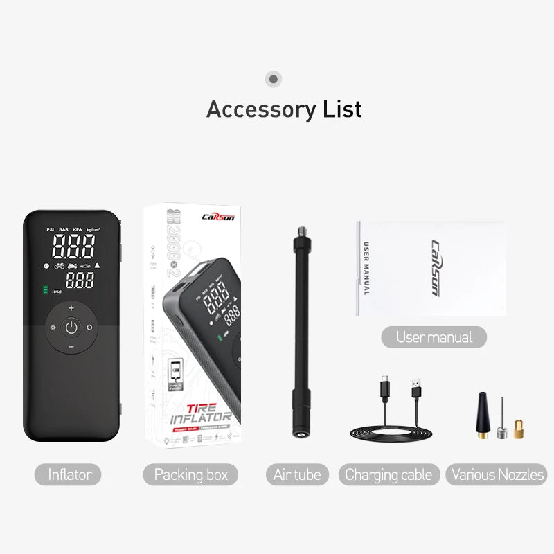 Digital Cordless Car Tyre Inflator - TopTrendingCart.com