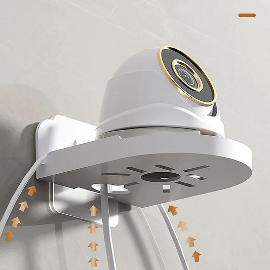 Wall Hanging Floating Shelf for Living Room Storage - Classic Style Plastic Holder for Routers, Cameras, Projectors - No-Drill Universal Mounting Tray for Home Organization - TopTrendingCart.com