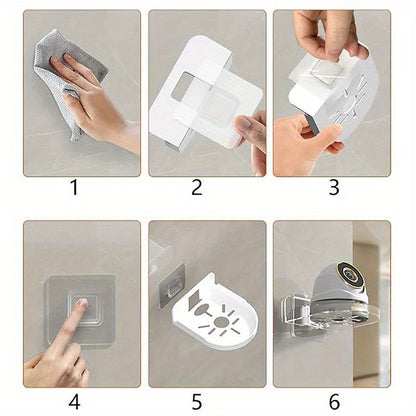 Wall Hanging Floating Shelf for Living Room Storage - Classic Style Plastic Holder for Routers, Cameras, Projectors - No-Drill Universal Mounting Tray for Home Organization - TopTrendingCart.com