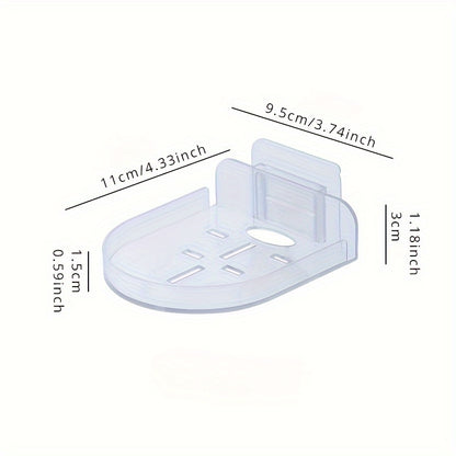 Wall Hanging Floating Shelf for Living Room Storage - Classic Style Plastic Holder for Routers, Cameras, Projectors - No-Drill Universal Mounting Tray for Home Organization - TopTrendingCart.com