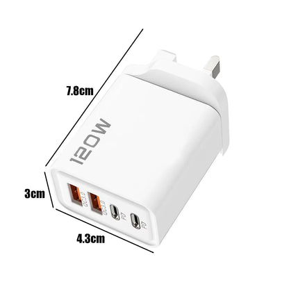 120W 4 Port USB Type C Charger - TopTrendingCart.com