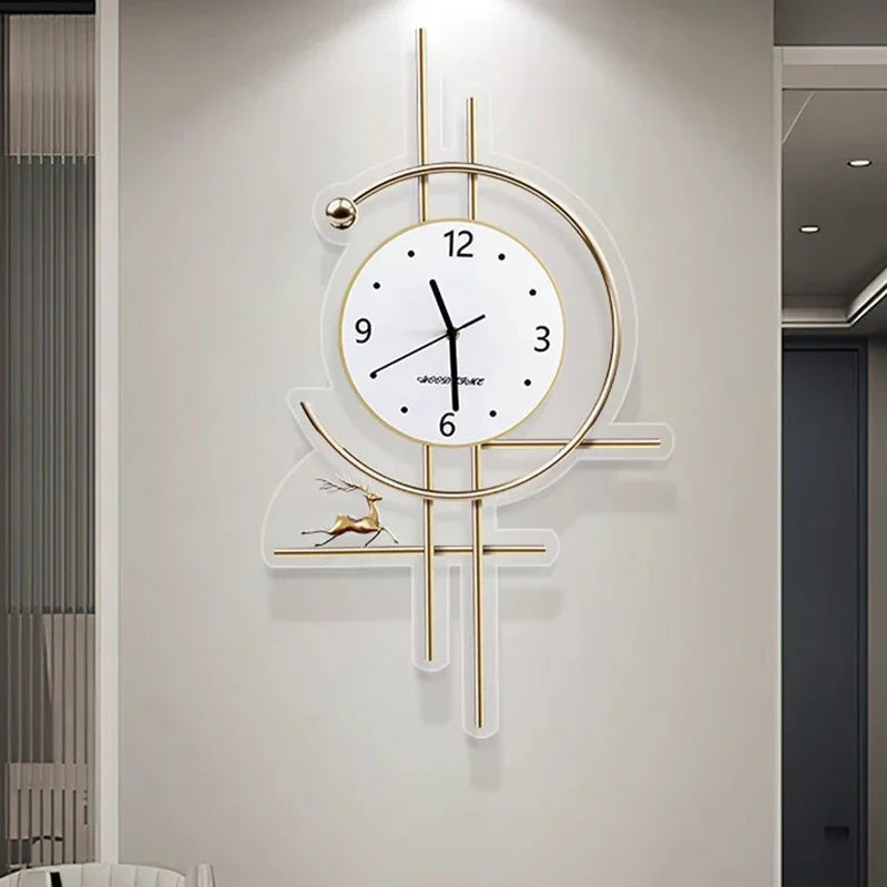 Metal Wall Art Bathroom Wall Clocks Living Room Xenomorph Design Creative Fashion Wall Watch Peacock Horloge Room Decorations - TopTrendingCart.com