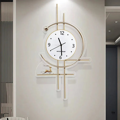 Metal Wall Art Bathroom Wall Clocks Living Room Xenomorph Design Creative Fashion Wall Watch Peacock Horloge Room Decorations - TopTrendingCart.com