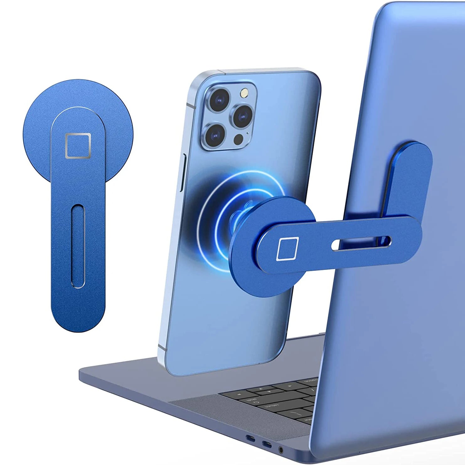 Magnetic Phone Holder for Laptop, Adjustable Desktop Monitor Laptop Phone Side Mount,Foldable Computer Monitor Expansion Bracket - TopTrendingCart.com
