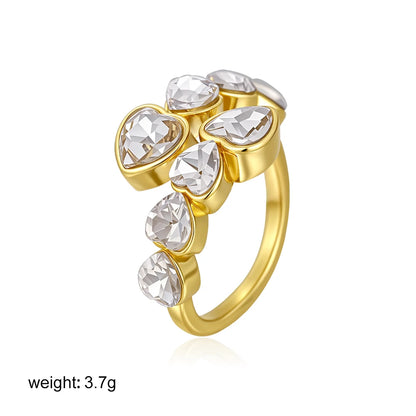 Stainless Steel Water Drop Shaped Zircon Ring - TopTrendingCart.com