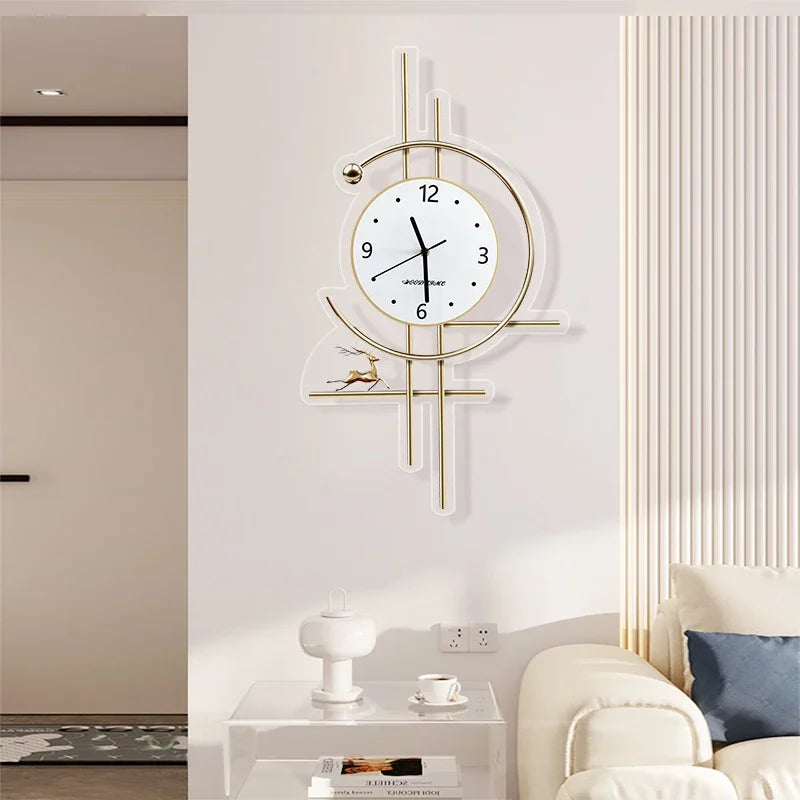 Metal Wall Art Bathroom Wall Clocks Living Room Xenomorph Design Creative Fashion Wall Watch Peacock Horloge Room Decorations - TopTrendingCart.com