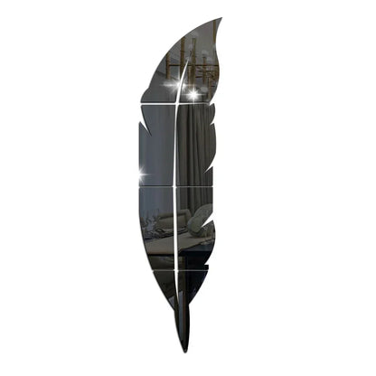 3D Dancing Feathers Mirror Wall Stickers - TopTrendingCart.com