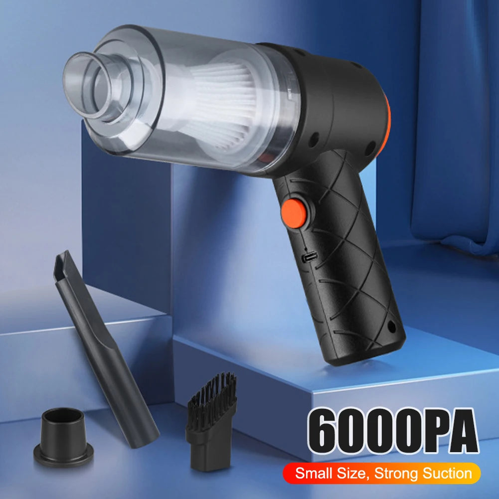 Wireless Car Vacuum Cleaner 6000PA 120W Handheld Rechargeable Vacuum Cleaner Duster Home Car Cleaning Tool - TopTrendingCart.com