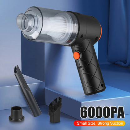 Wireless Car Vacuum Cleaner 6000PA 120W Handheld Rechargeable Vacuum Cleaner Duster Home Car Cleaning Tool - TopTrendingCart.com