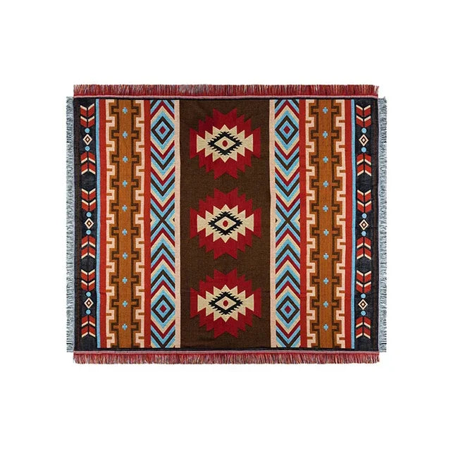 Ethnic Bohemian Mexico Blankets Outdoor Beach Picnic Blanket Striped Boho Linen Bed Blankets Plaid Sofa Mats Travel Rug Tassels - TopTrendingCart.com
