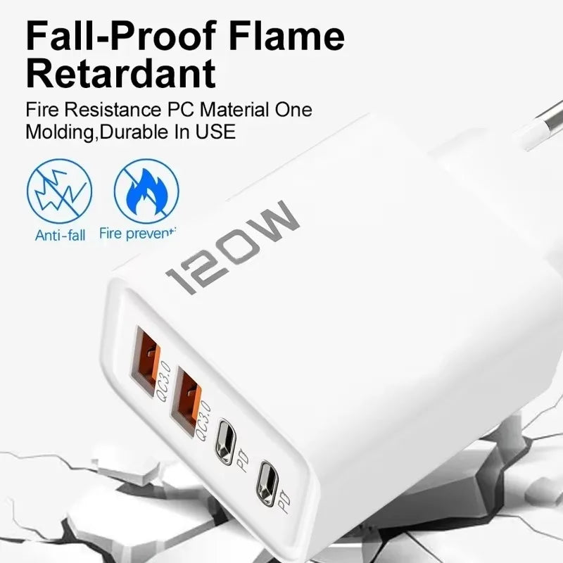 120W 4 Port USB Type C Charger - TopTrendingCart.com