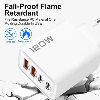 120W 4 Port USB Type C Charger - TopTrendingCart.com