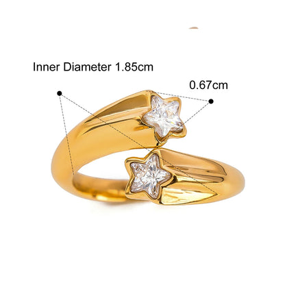 Stainless Steel Water Drop Shaped Zircon Ring - TopTrendingCart.com