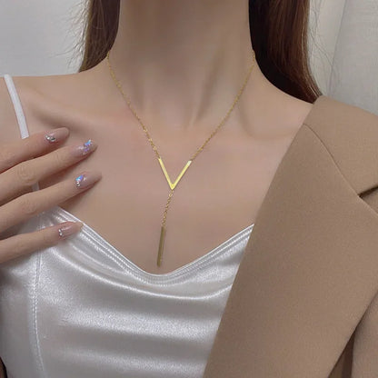 V-shaped Long Sexy Clavicle Necklace - TopTrendingCart.com
