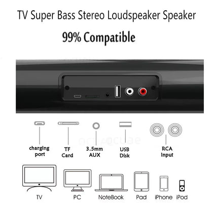 Portable Super Powerful Sound Bar Wireless Bluetooth Speaker Surround Stereo Home TV Sound Box Subwoofer FM Radio Caixa De Som