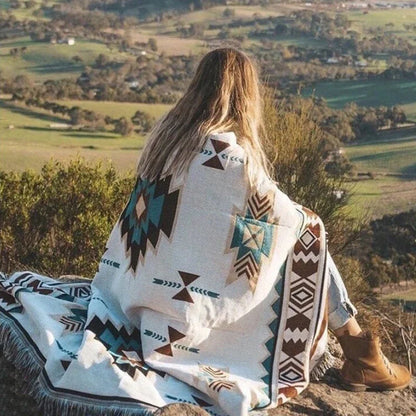 Ethnic Bohemian Mexico Blankets Outdoor Beach Picnic Blanket Striped Boho Linen Bed Blankets Plaid Sofa Mats Travel Rug Tassels - TopTrendingCart.com