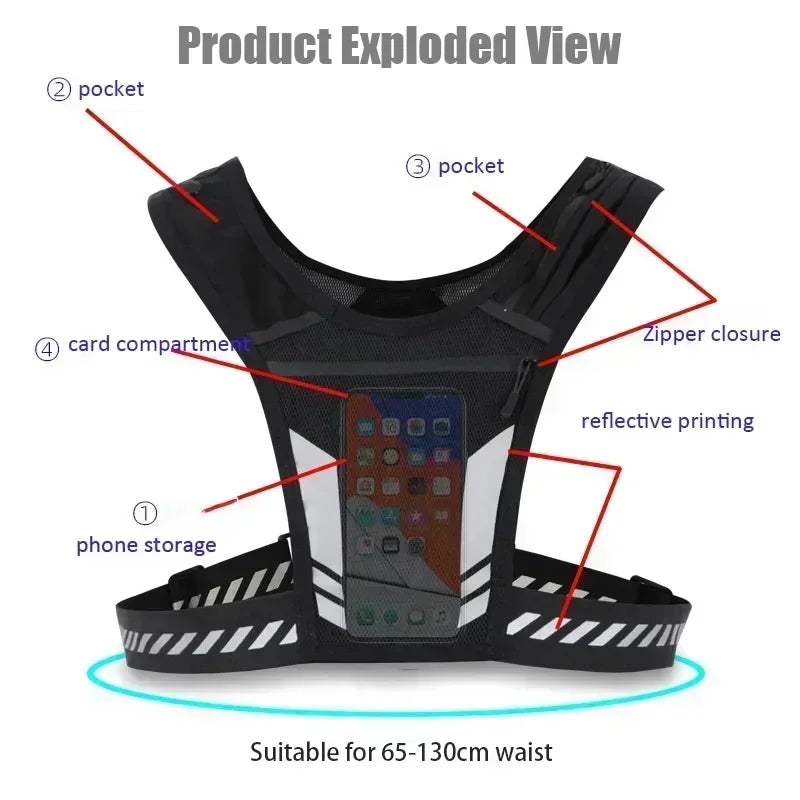Reflective Running Backpack Vest - TopTrendingCart.com