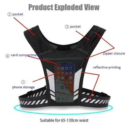 Reflective Running Backpack Vest - TopTrendingCart.com