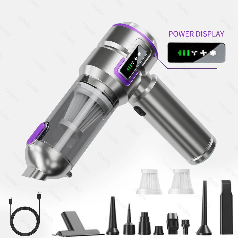Mini Car Vacuum Cleaner 998000PA Cordless Powerful Portable Car Vacuum Cleaner for Home Handheld Blower Car Cleaner