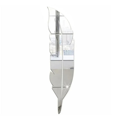 3D Dancing Feathers Mirror Wall Stickers - TopTrendingCart.com