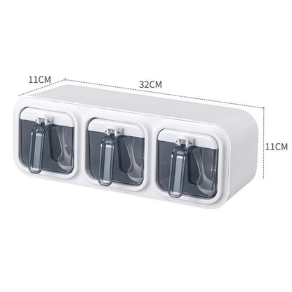Kitchen Seasoning Box Wall Mounted Organizer Boxes Condiment Door Storage and Organization Jars for Spices Home Gadgets & Garden - TopTrendingCart.com