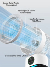 Smart USB Household Air Circulation Fan Outdoor Desktop Shaking Cooling Fan Office Dormitory Student Portable Silent Table Fan