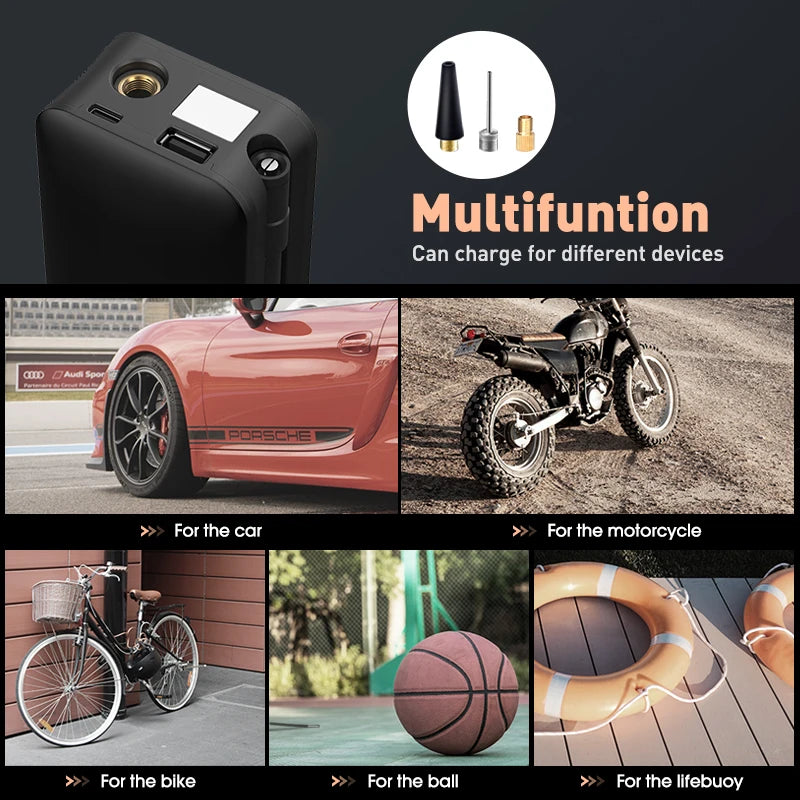 Digital Cordless Car Tyre Inflator - TopTrendingCart.com