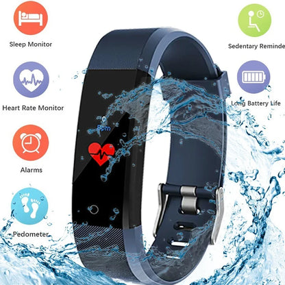 Smart Bracelet Pedometer Step Counter Calorie Fitness Smart Watch Walk Tracker Men Women Health Blood Pressure Wristband - TopTrendingCart.com