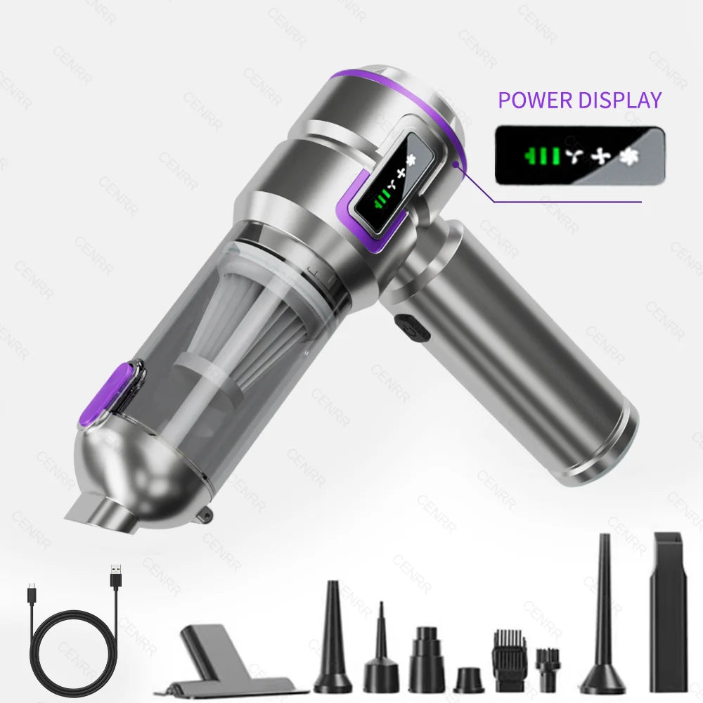 Mini Car Vacuum Cleaner 998000PA Cordless Powerful Portable Car Vacuum Cleaner for Home Handheld Blower Car Cleaner