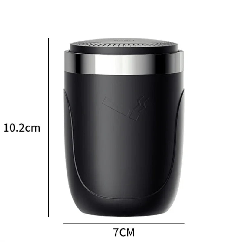 Car Ashtray with Metal Lining and LED Light - TopTrendingCart.com