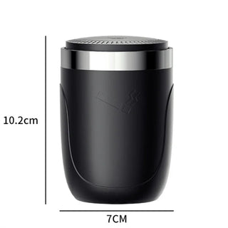 Car Ashtray with Lid | Lining & LED Light | TopTrendingCart