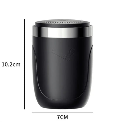 Car Ashtray with Metal Lining and LED Light - TopTrendingCart.com