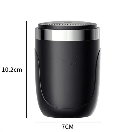 Car Ashtray with Metal Lining and LED Light - TopTrendingCart.com