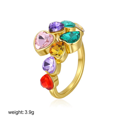 Stainless Steel Water Drop Shaped Zircon Ring - TopTrendingCart.com