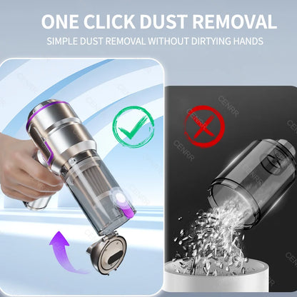 Mini Car Vacuum Cleaner 998000PA Cordless Powerful Portable Car Vacuum Cleaner for Home Handheld Blower Car Cleaner
