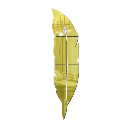 3D Dancing Feathers Mirror Wall Stickers - TopTrendingCart.com