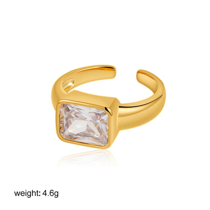 Stainless Steel Water Drop Shaped Zircon Ring - TopTrendingCart.com