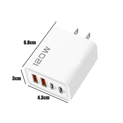 120W 4 Port USB Type C Charger - TopTrendingCart.com
