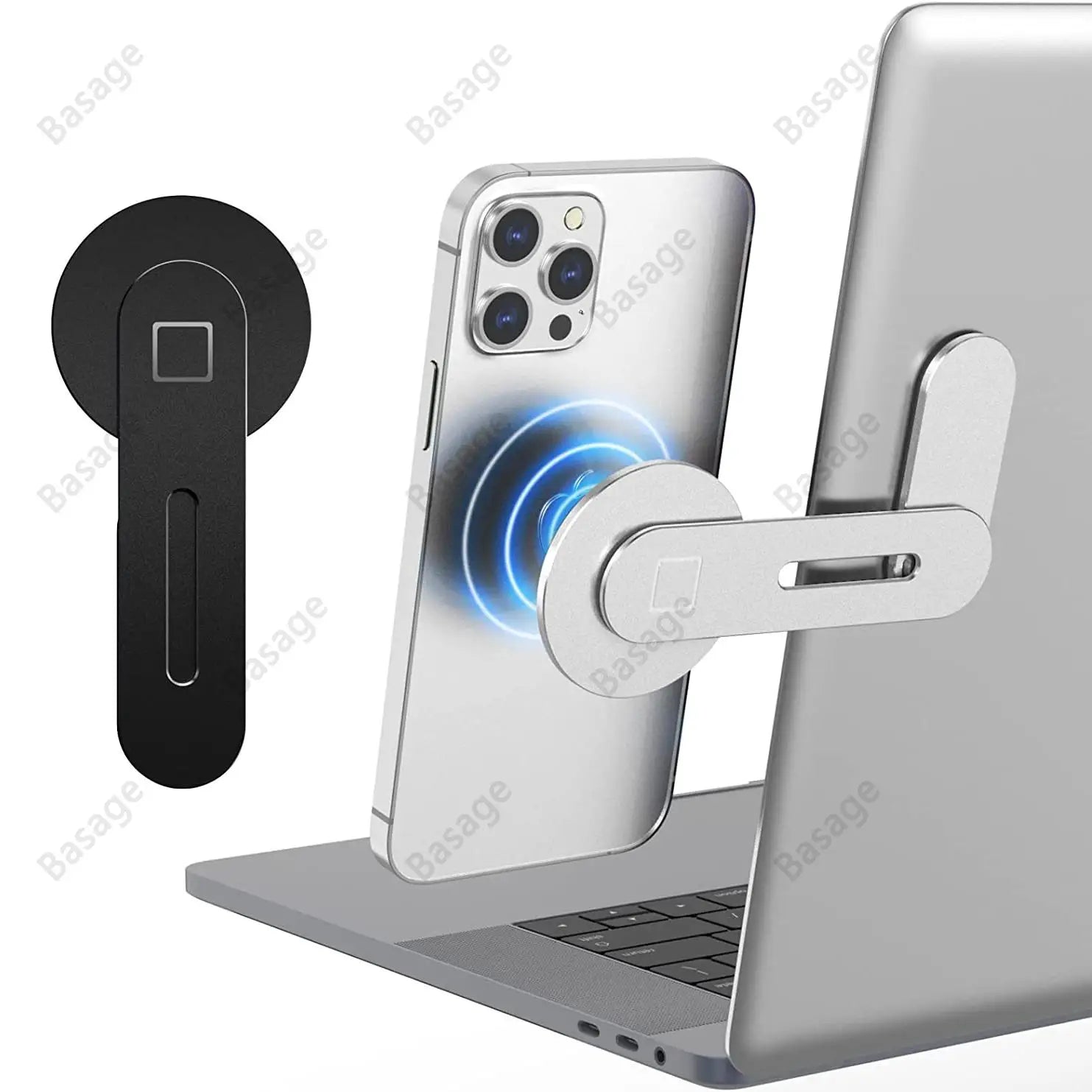 Magnetic Phone Holder for Laptop, Adjustable Desktop Monitor Laptop Phone Side Mount,Foldable Computer Monitor Expansion Bracket - TopTrendingCart.com