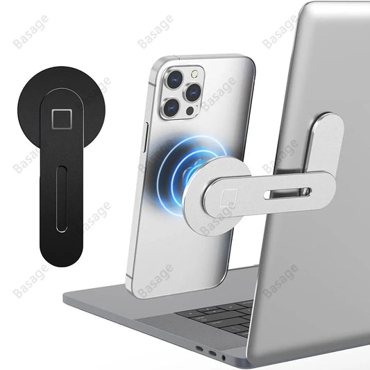 Magnetic Phone Holder for Laptop, Adjustable Desktop Monitor Laptop Phone Side Mount,Foldable Computer Monitor Expansion Bracket - TopTrendingCart.com