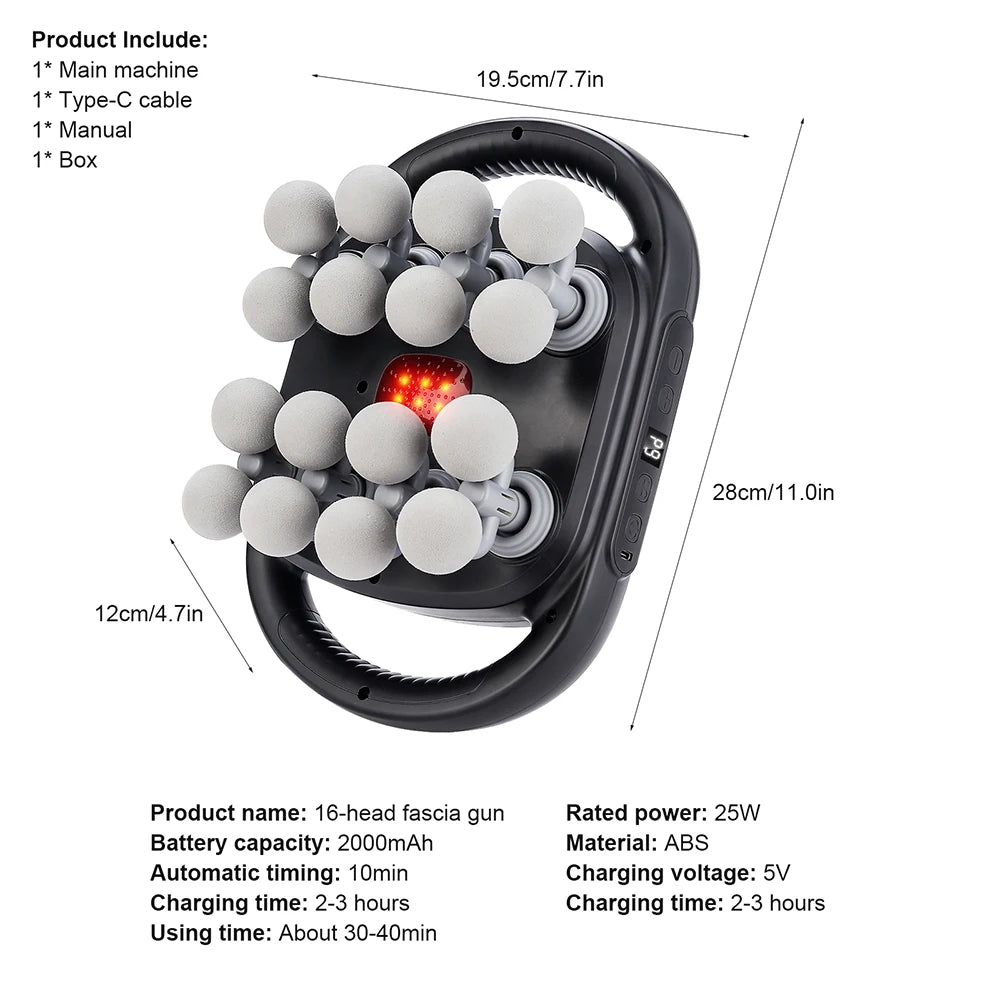 16 Head Deep Tissue Massager
