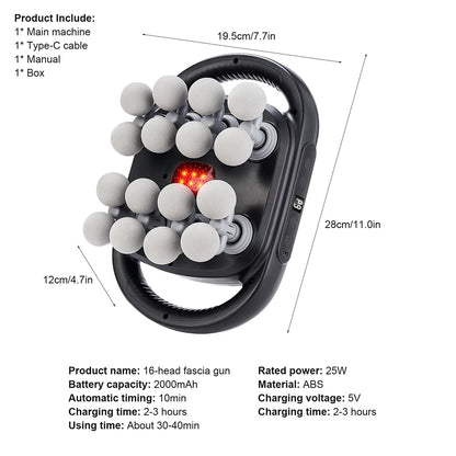 16 Head Deep Tissue Massager