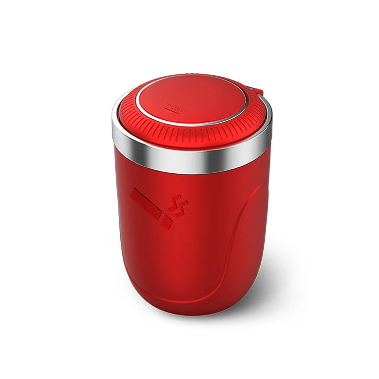 Car Ashtray with Metal Lining and LED Light - TopTrendingCart.com