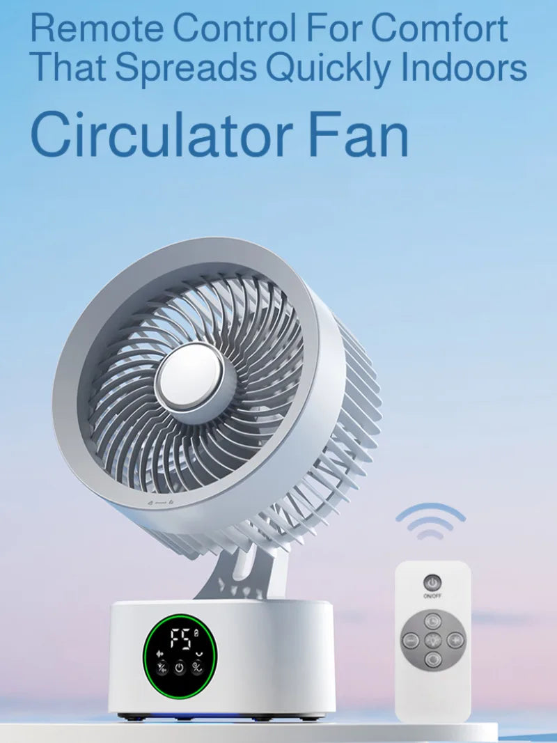Smart USB Household Air Circulation Fan Outdoor Desktop Shaking Cooling Fan Office Dormitory Student Portable Silent Table Fan