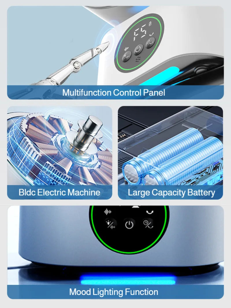 Smart USB Household Air Circulation Fan Outdoor Desktop Shaking Cooling Fan Office Dormitory Student Portable Silent Table Fan