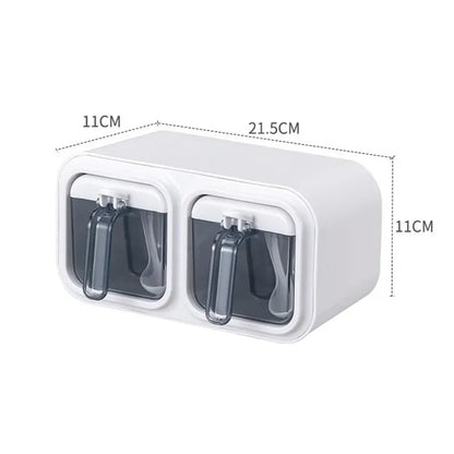 Kitchen Seasoning Box Wall Mounted Organizer Boxes Condiment Door Storage and Organization Jars for Spices Home Gadgets & Garden - TopTrendingCart.com